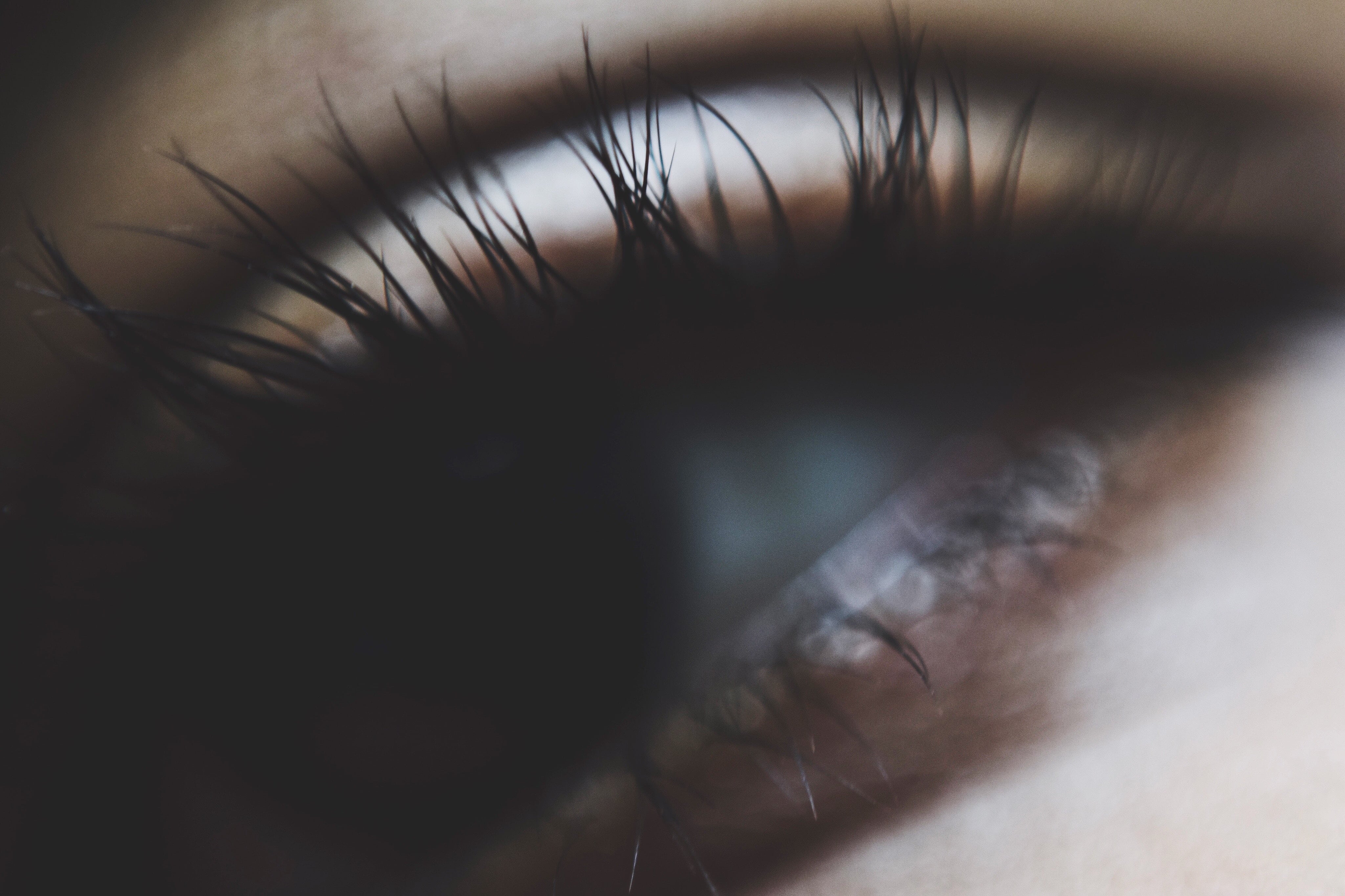 Close up of eyelashes